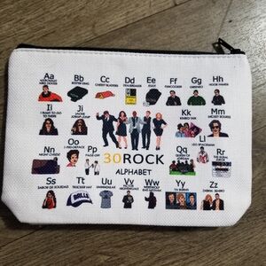2/$25 30 Rock Alphabet Makeup Bag Brand New